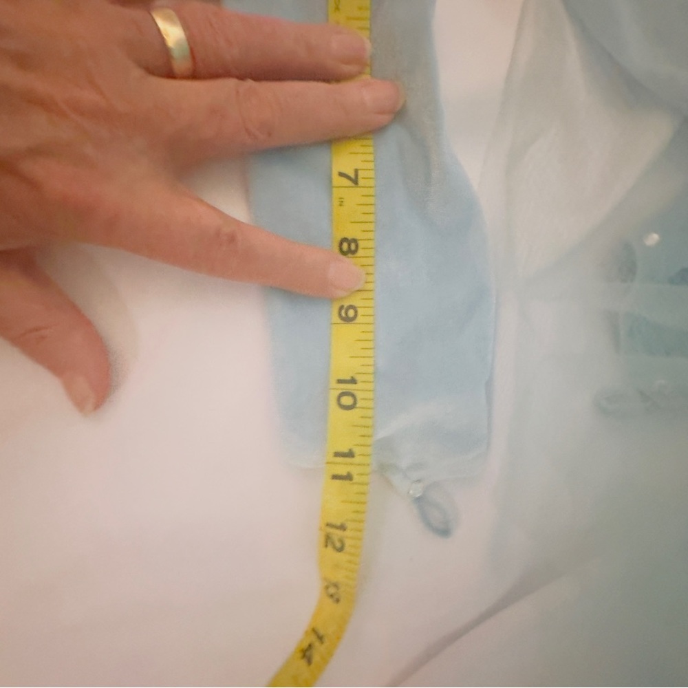 Light Blue Princess Tulle Costume Dress for Girls Cinderella w Gloves 4/5T - Picture 12 of 16